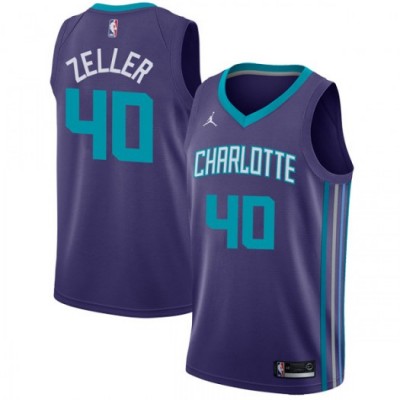 Nike Charlotte Hornets #40 Cody Zeller Purple Youth NBA Jordan Swingman Statement Edition Jersey